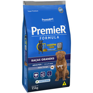 Ração Premier Pet Fórmula Frango Cães Adultos Raças Grandes e Gigantes - 15kg